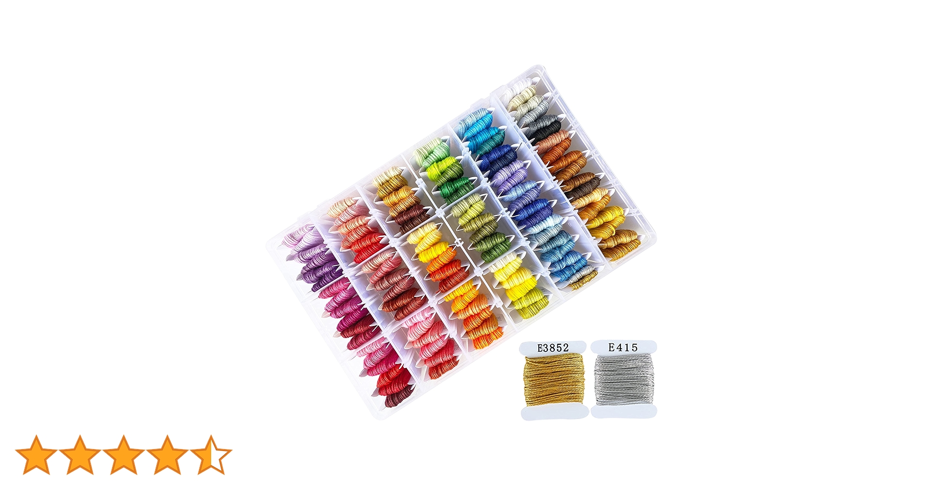 Amazon | RITALT 刺繍糸 セット 収納ケース 108色＋金銀付き